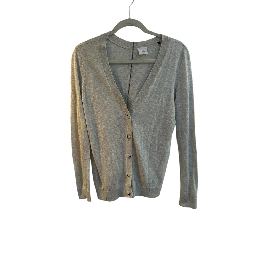 CAbi Light Gray cobblestone cardigan #5014 - Picture 2 of 3